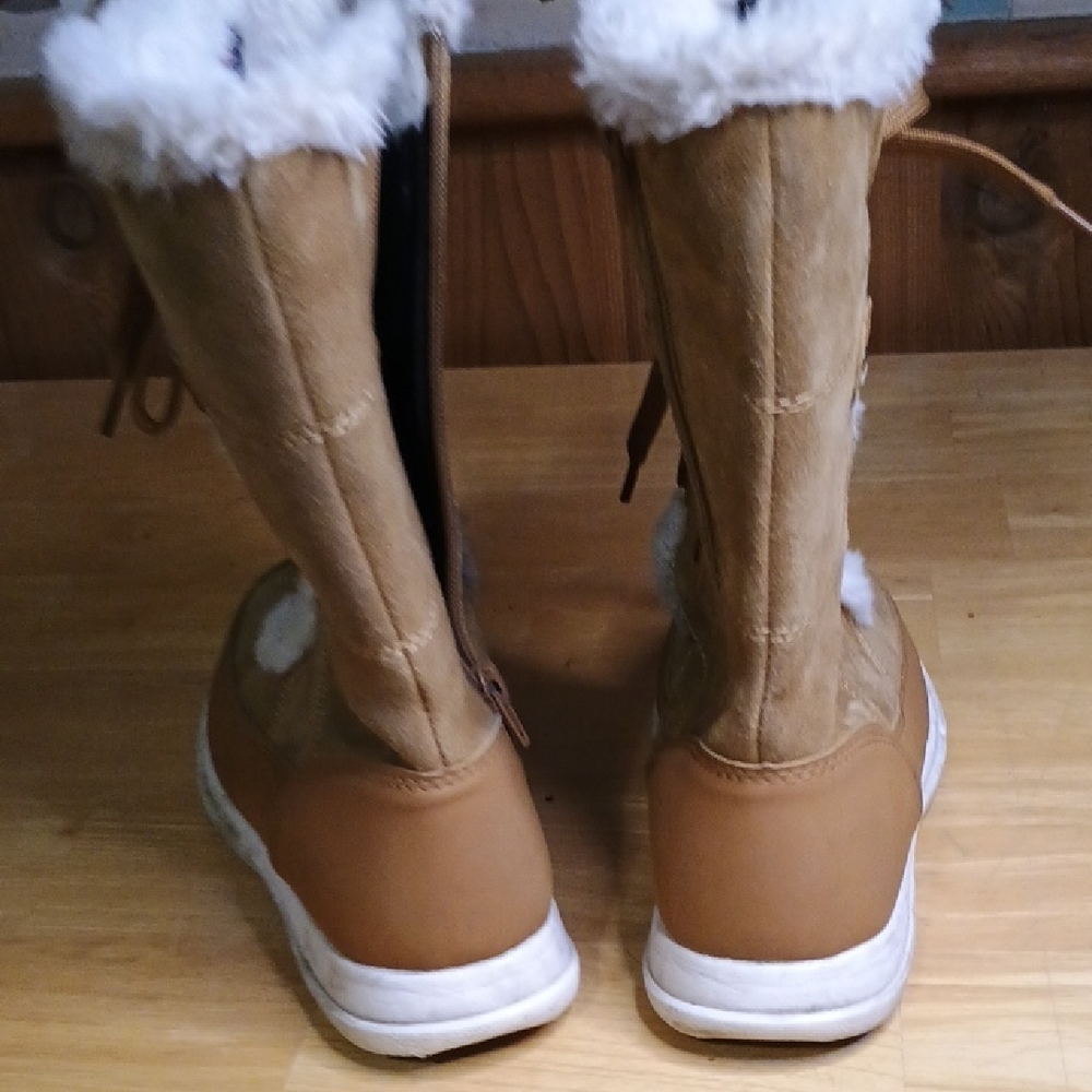 DSG Tan Lace-Up Faux Fur Winter Boot - Picture 6 of 9
